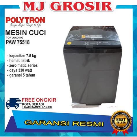 Jual Mesin Cuci Tabung Polytron Paw Top Loading Kg