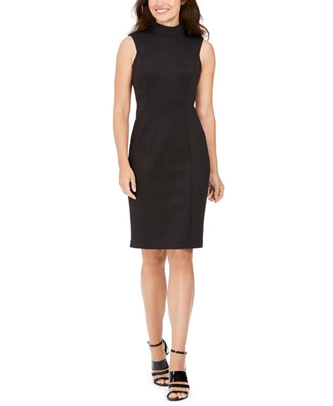 Calvin Klein Mock Neck Sheath Dress Macys