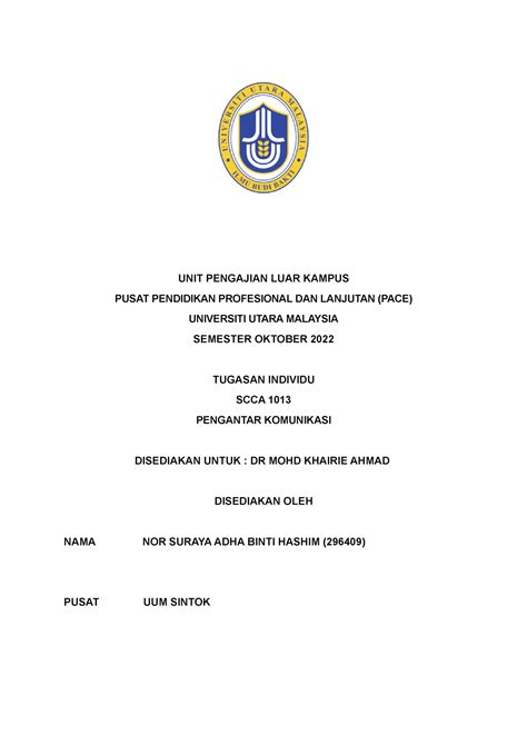 Komunikasi Tugasan Pusat Pendidikan Profesional Dan Lanjutan Pace