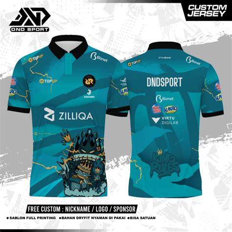 Jual Jersey Rrq Esport Terbaru Season Free Nickname Shopee