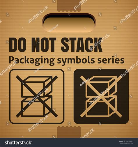 Do Not Stack Packaging Symbol On Immagine Vettoriale Stock Royalty