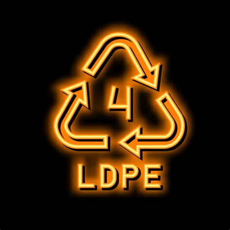 ldpe plastic product sign neon glow icon illustration  vector