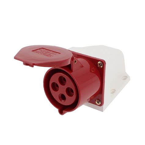 Iivverr Waterproof Ip44 3p E Iec309 2 Industrial Female Socket Ac 380 415v 32a Impermeable Ip44