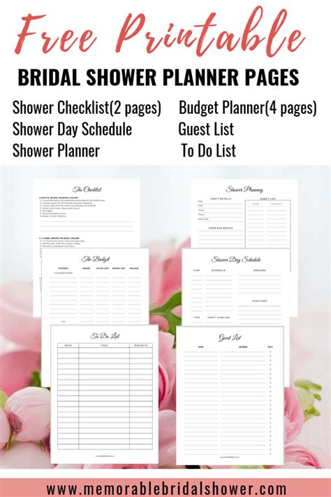 Bridal Shower Checklist Printable Printable Word Searches