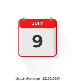 9th July Calendar Icon July 9 Stock Vector (Royalty Free) 2212810563 | Shutterstock