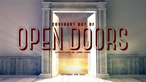 Covenant Day Of Open Doors Rd September Living Faith Church