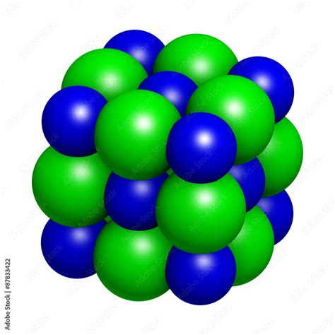 Sodium chloride (rock salt, halite, table salt). Stock Illustration | Adobe Stock