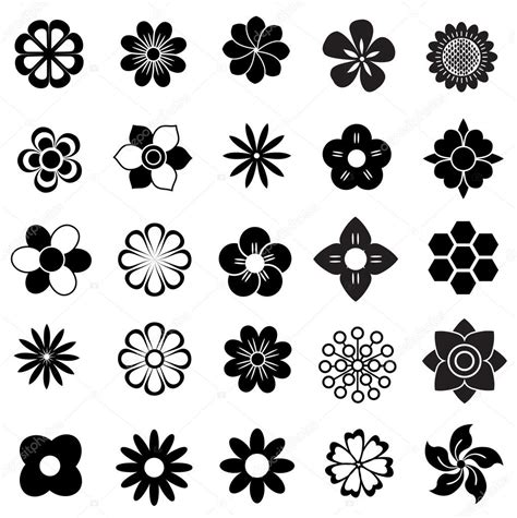 Flor Vector Conjunto Stock Vector By Chartcameraman