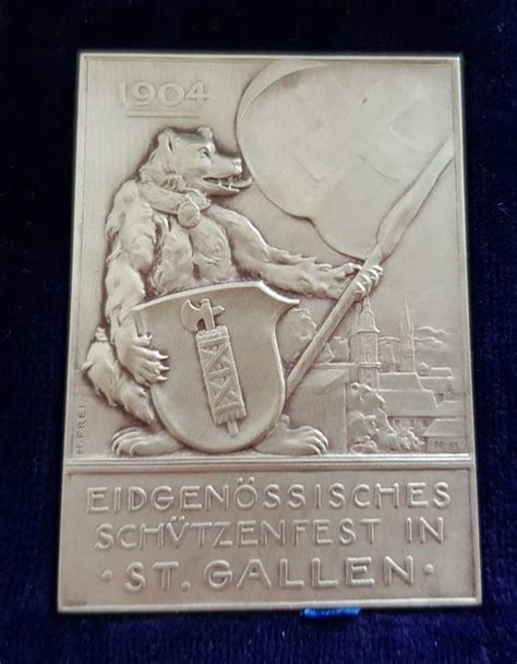 Eidg Schützenfest St Gallen 1904 Silber Plakette Kaufen auf Ricardo