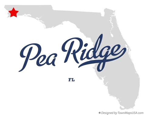 Map of Pea Ridge, FL, Florida