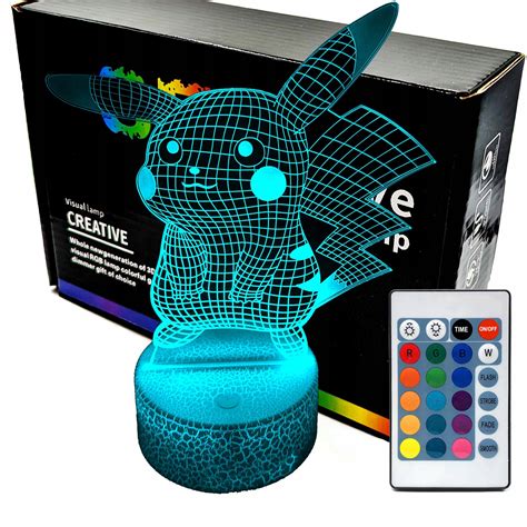 Lampka Nocna Pokemon Pikachu 3D LAMP LED 14263975844 Allegro Pl