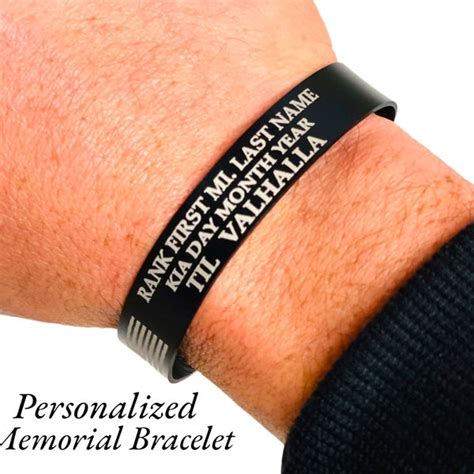 Military Memorial Bracelet - Etsy