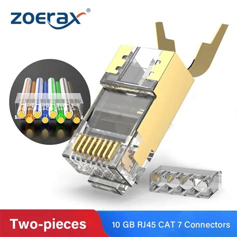 Zoerax Rj Cat Cat A Two Pieces Connectors P C U Gold Plated