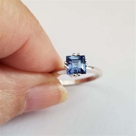 Natural Cornflower Blue Sapphire Ring Fancy Sapphire Ring Etsy