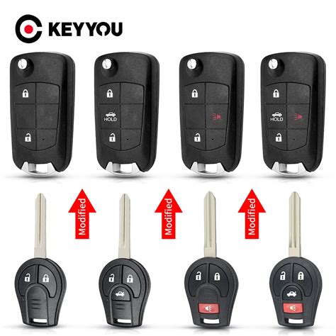 Keyyou Taste Ge Ndert Flip Remote Blank Fall Folding Auto Schl