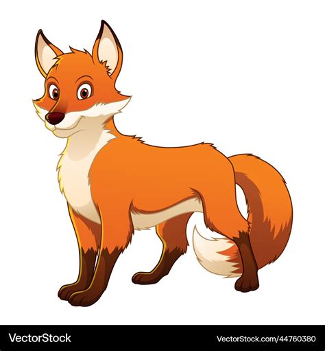 Red fox cartoon animal Royalty Free Vector Image