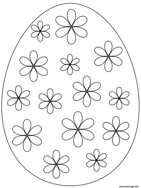 Coloriage Oeuf De Paques Avec Flowers JeColorie