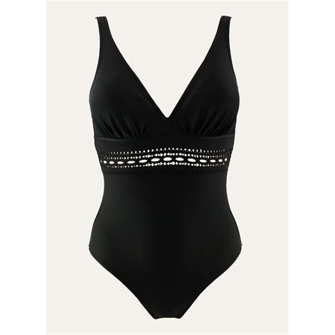 Maillot de bain une pièce noir Janine Robin Lemon Curve