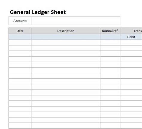 21 General Ledger Templates Examples Excel Pdf Formats Images