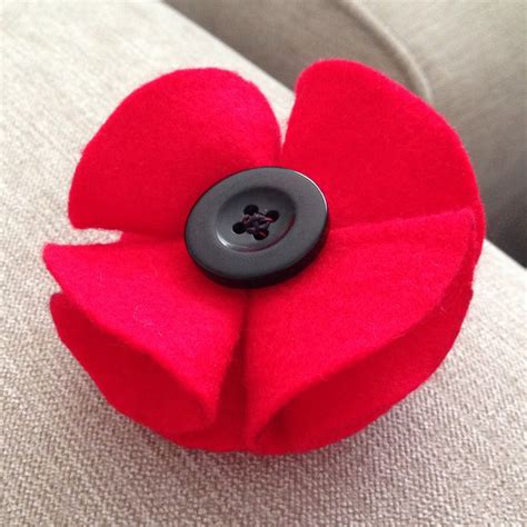 My Felt Poppy Brooch Took About Mins To Make