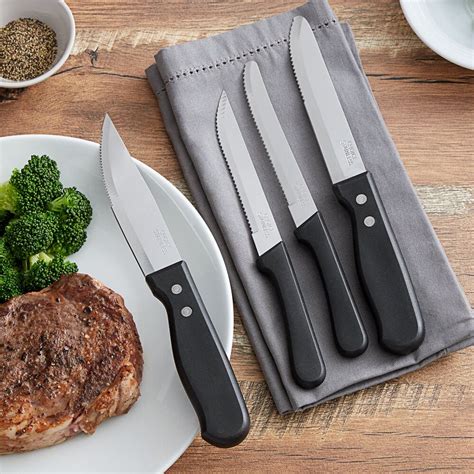 Choice 5 Jumbo Stainless Steel Steak Knife With Black Polypropylene