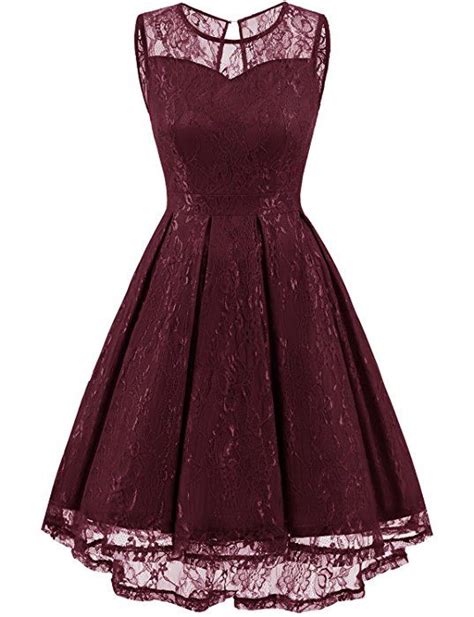 Gardenwed Damen Kleid Retro Rmellos Kurz Brautjungfern Kleid