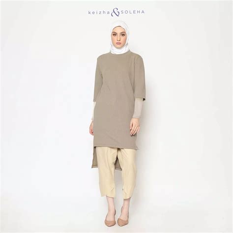 Jual Keizha SOLEHA KEIZHA SOLEHA Fanida Midi Dress Gaun Terusan