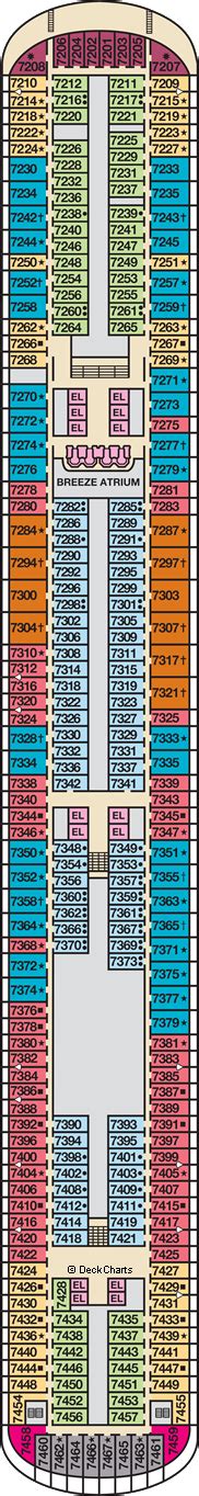 Carnival Breeze Deck Plans: Ship Layout, Staterooms & Map - Cruise Critic