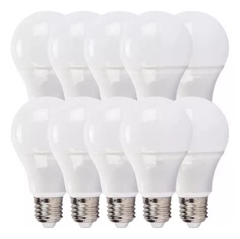 10 Lâmpada Led 12w Bulbo Soquete E27 Bivolt Casa Comércio Luz Branco