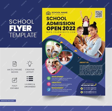 Premium Vector School Flyer