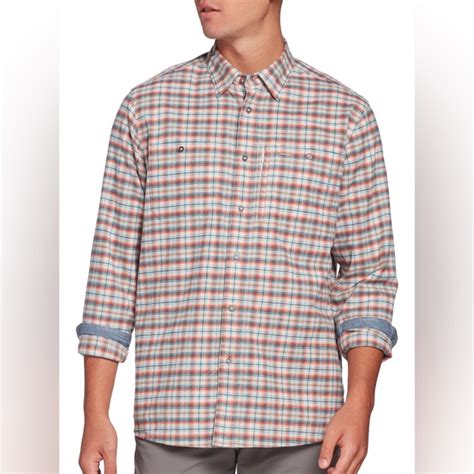 Shirts Orvis Mens Shirt Flat Creek Tech Flannel Horizon Long Sleeve