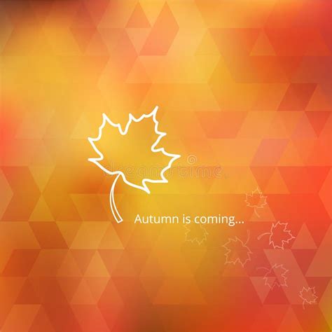 Autumn Geometric Orange And Yellow Background With Stock Vector