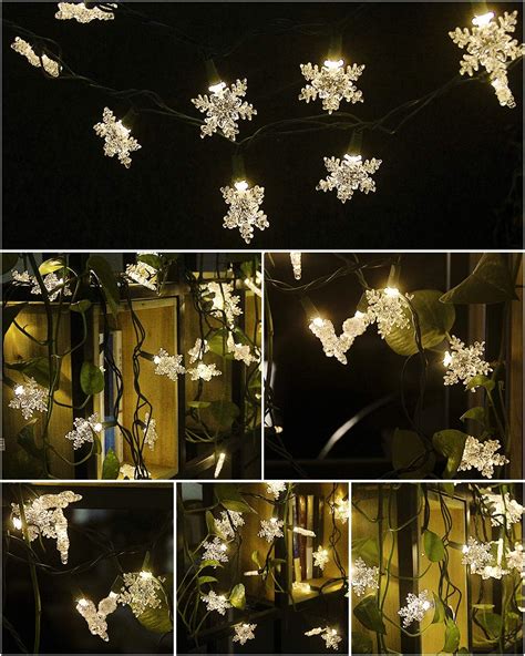 Buy Alitove Led Christmas Light Snowflake Fairy String Light Ft