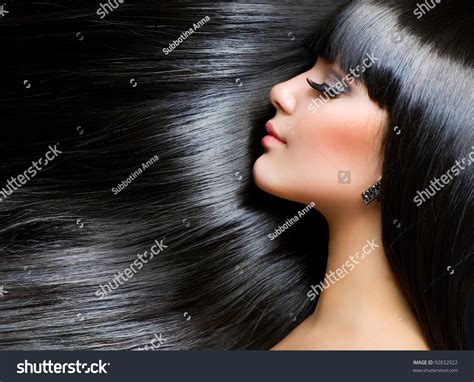 Beautiful Brunette Girl Healthy Long Hair Stock Photo 92832922 Shutterstock