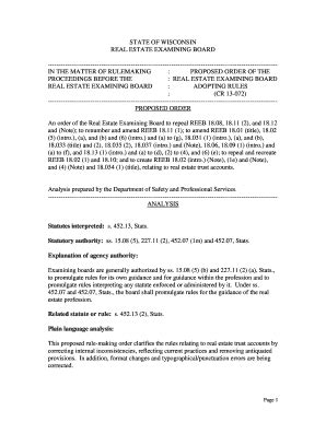 Fillable Online Docs Legis Wisconsin CR 13 072 Menu Wisconsin