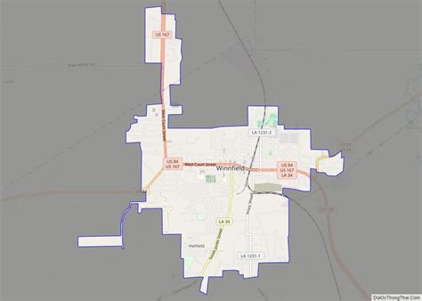 Map of Winnfield city