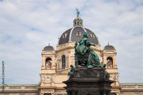 Facade Of The Natural History Museum And Statues Of Empress Maria