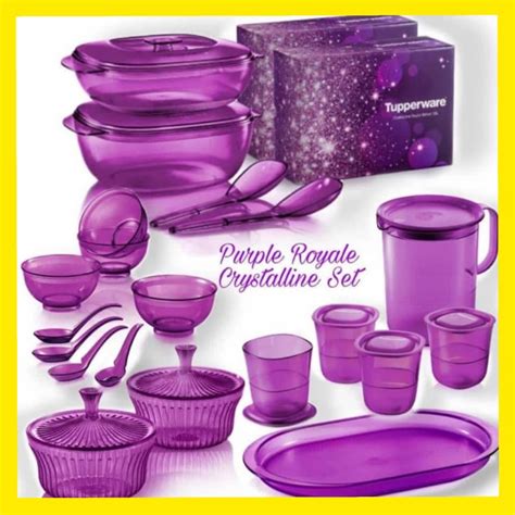 Purple Royale Crystalline Set Tupperware Plus