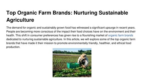 Ppt Top Organic Farm Brands Nurturing Sustainable Agriculture
