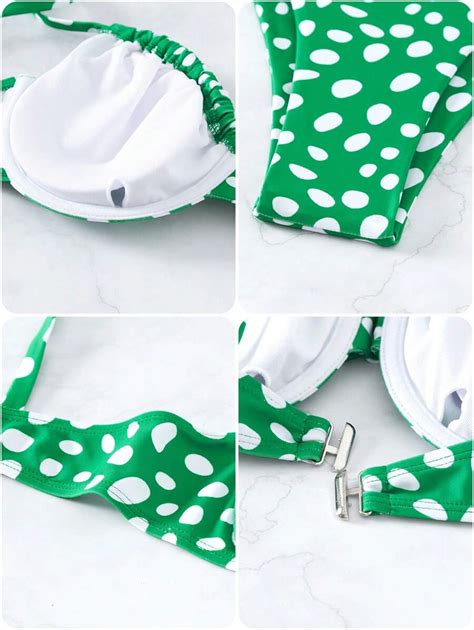 Shein Dd Dalmatian Print Underwire Tie Side Bikini Swimsuit Shein Uk