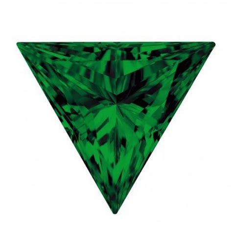 Lab Created Hydrothermal Emerald Green Triangle Faceted Loose Etsy