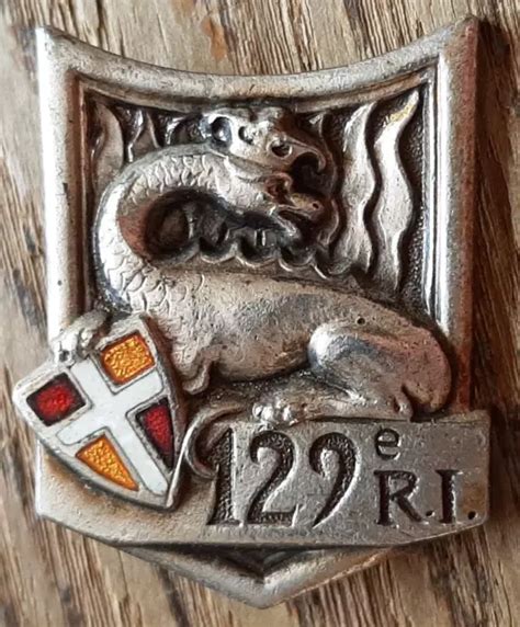 Insigne Badge Ri Mail Ancien R Giment Dinfanterie Original Ab