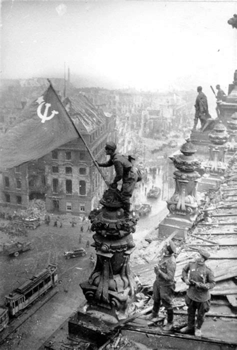 Soviet Troops Atop the Reichstag