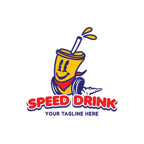 Premium Vector | Speed Drink Logo Mascot Illustration