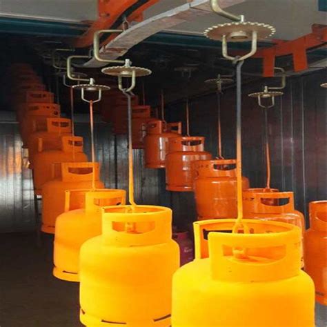 Automatic Lpg Cylinder Powder Coating Equipment With Manual Powder