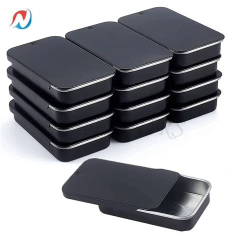 pcs ml     empty metal  top tin containers gunmetal