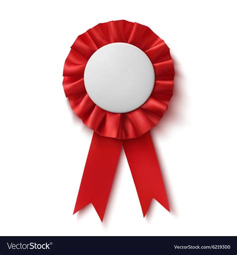 Blank Realistic Red Fabric Award Ribbon Royalty Free Vector