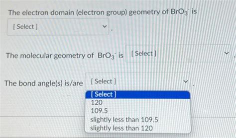 Solved The electron domain (electron group) geometry of | Chegg.com