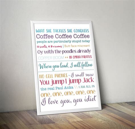 Gilmore Girls Quotes Instant Download Digital Print Wall Etsy