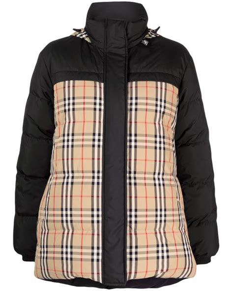 Burberry Reversible Down Puffer Jacket In Black Lyst